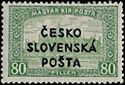 Hungarian Parliament Stamp overprinted ÄESKO SLOVENSKĂ POĆ TA